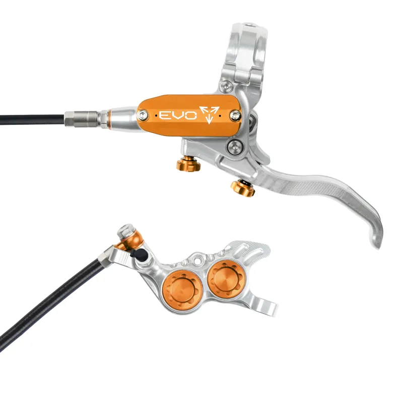 Hope Tech 4 Evo GR4 Disc Brakes - Silver / Orange-1