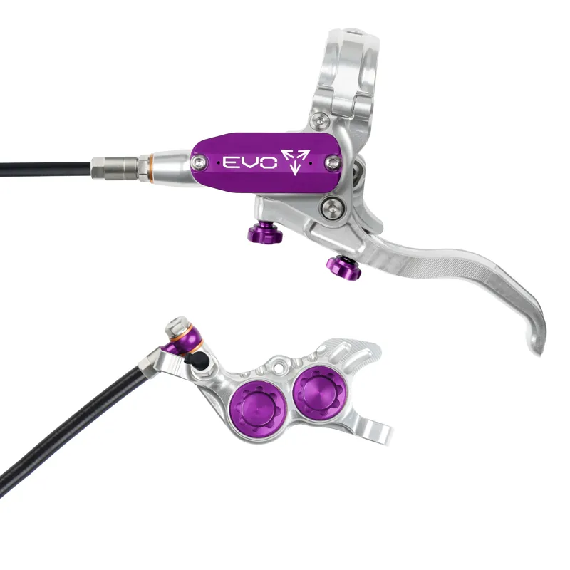 Hope Tech 4 Evo GR4 Disc Brakes - Silver / Purple-1
