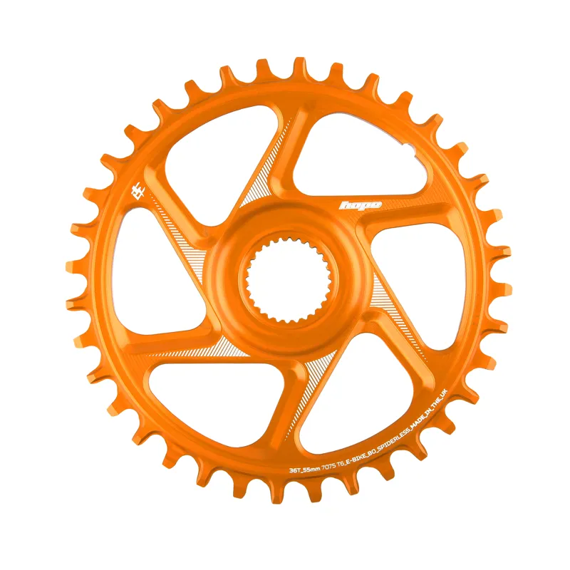 Hope R22 E-Bike Spiderless Retainer Ring - Bosch Gen 4 55mm Wide - Orange