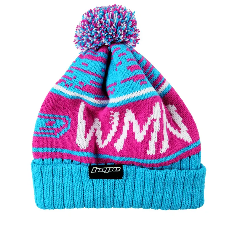 Hope WMN Bobble Hat - Fuchsia/Turquoise/ White