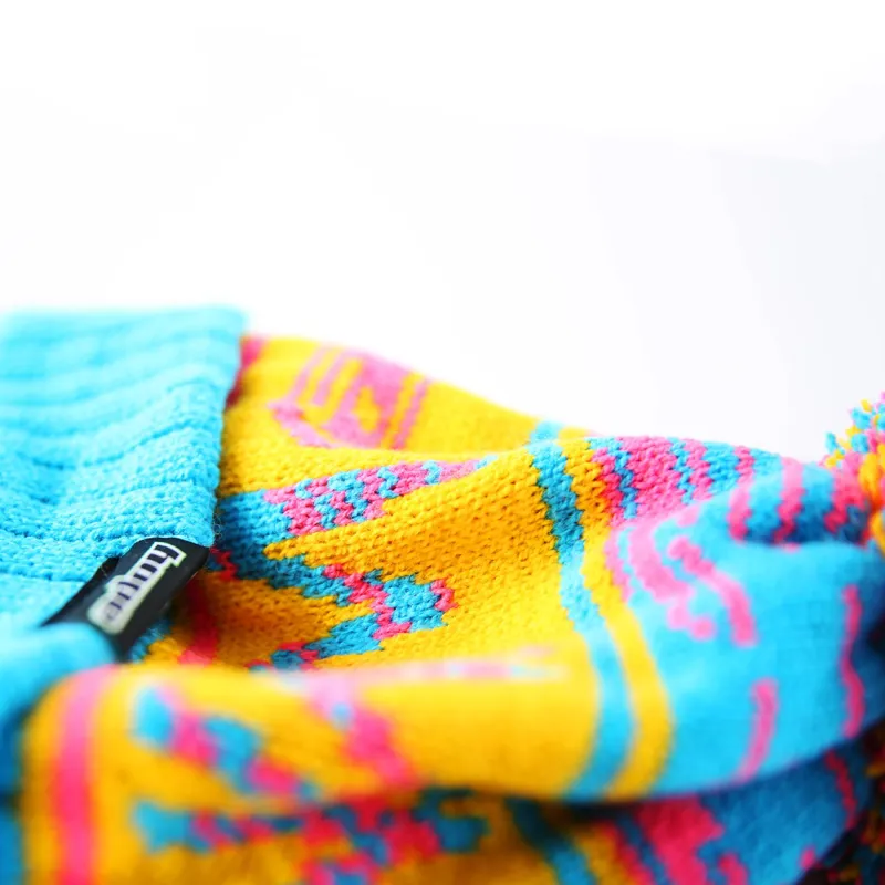 Hope WMN Bobble Hat - Sunflower/Turquoise/ Petunia-2