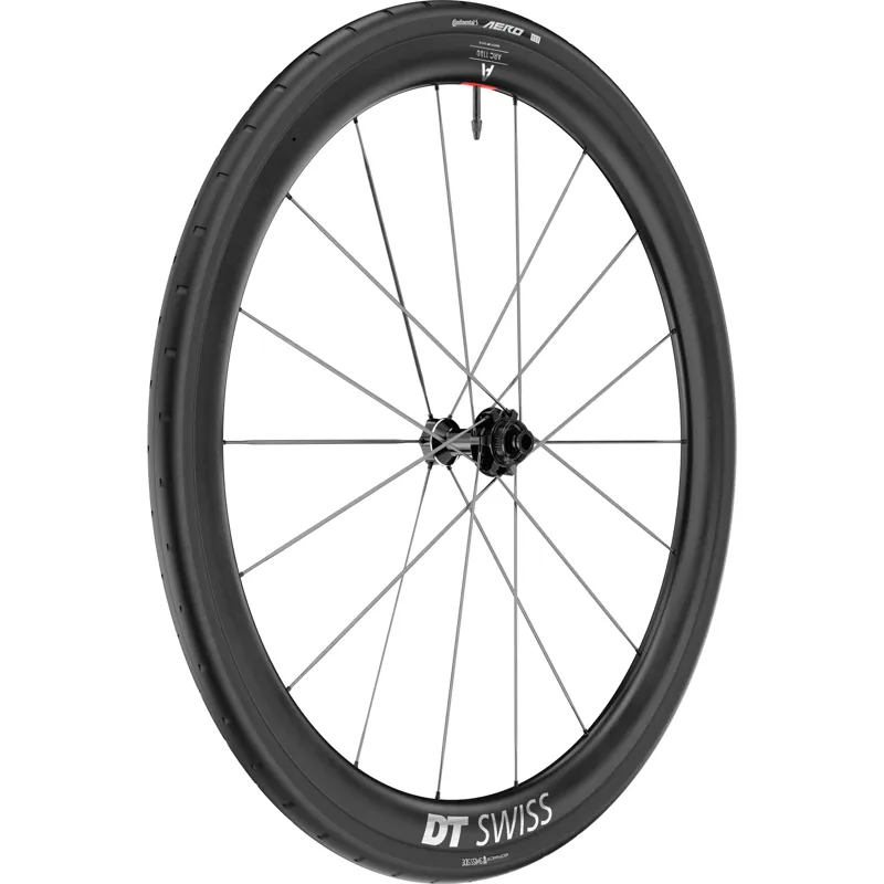 DT Swiss ARC 1100 Spline CS DB WTS Aero Tubeless Carbon Road Wheels - Black-2