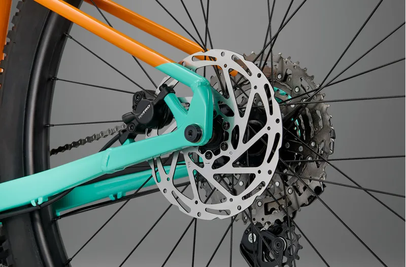 Whyte Secta S Hardtail Mountain Bike - Gloss Coral Orange with Turquoise-7