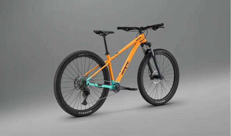 Whyte Secta S Hardtail Mountain Bike - Gloss Coral Orange with Turquoise-2