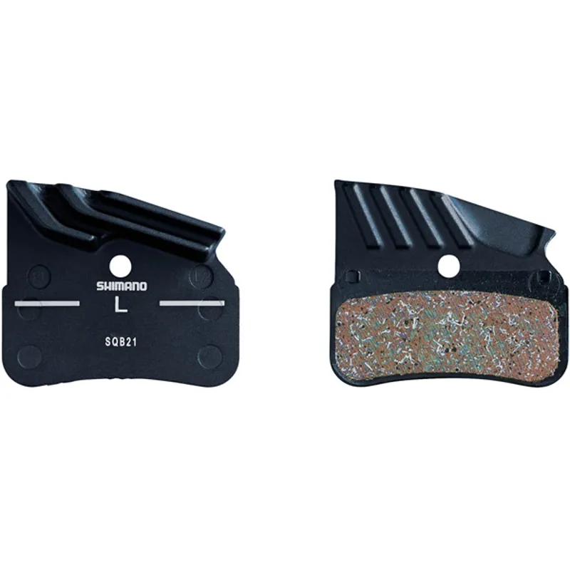 Shimano N04C Disc Pads Icetec Cooling Fins Alloy Backed - Metal Sintered