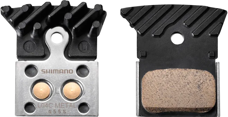 Shimano L04C Disc Brake Pads With IceTec Cooling Fins - Metal Sintered