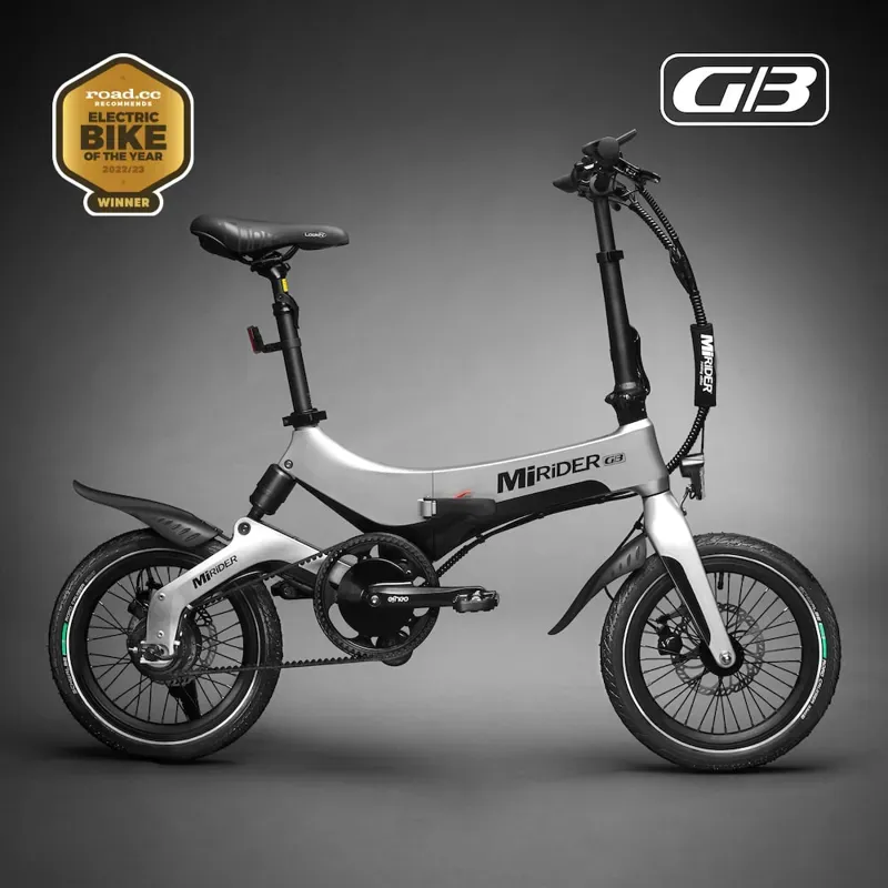MiRiDER One GB3 16 Folding E-Bike - Platinum Silver