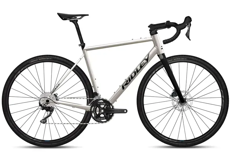 Ridley Grifn A Gravel GRX400 Gravel Bike Gloss Silver Chain Grey/ Black
