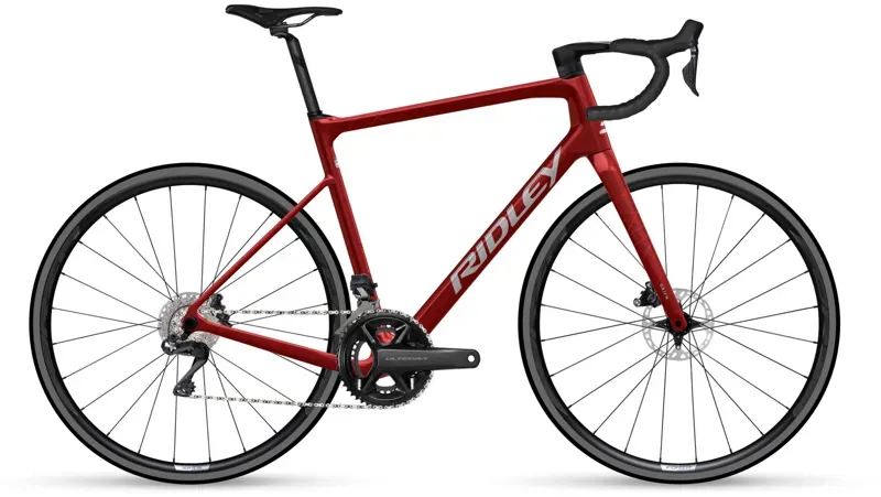 Ridley Grifn Road 105 2x12 Carbon Road Bike - Gloss Candy Red/ Silver