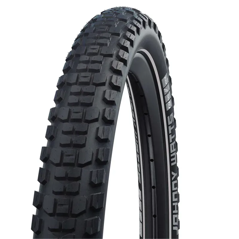 Schwalbe Johnny Watts LR Wire Bead Hybrid E.Bike Tyres - Black/ Reflective