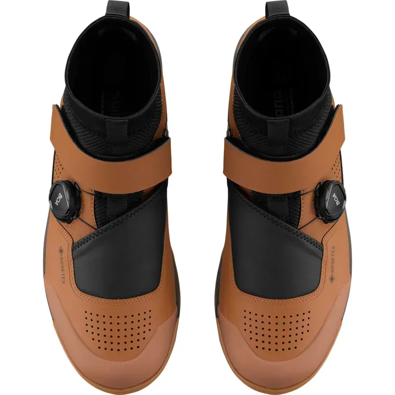 Shimano GE9 Gore-Tex Waterproof Clipless Boots - Oak Brown-2