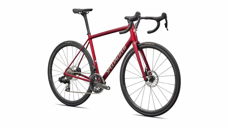 Specialized Aethos 2 Pro SRAM Force AXS Road Bike - Gloss Red Sky/ Chrome-1
