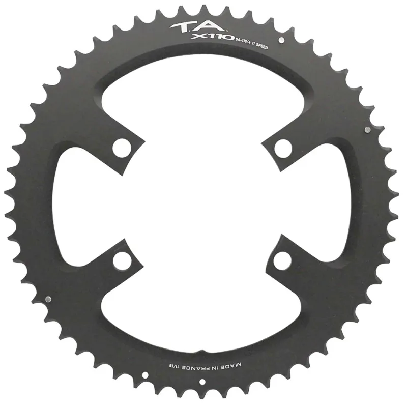 TA X110 110 PCD 4 Arm Alloy Chainrings - Black