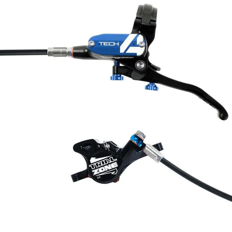 Hope Tech 4 Trial Zone Disc Brakes - No Rotor - Black/ Blue