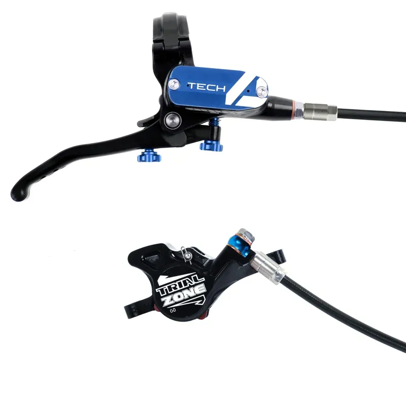 Hope Tech 4 Trial Zone Disc Brakes - No Rotor - Black/ Blue-1