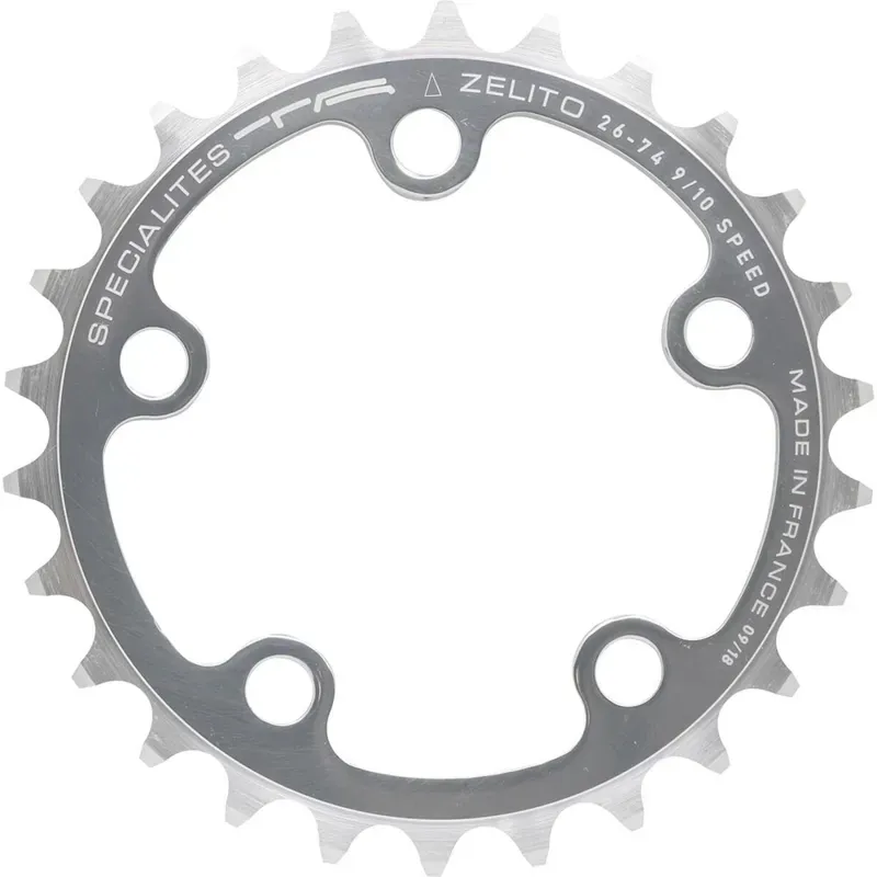 Ta 74-pcd 5-arm 8/9/10X Inner Chainring in Silver
