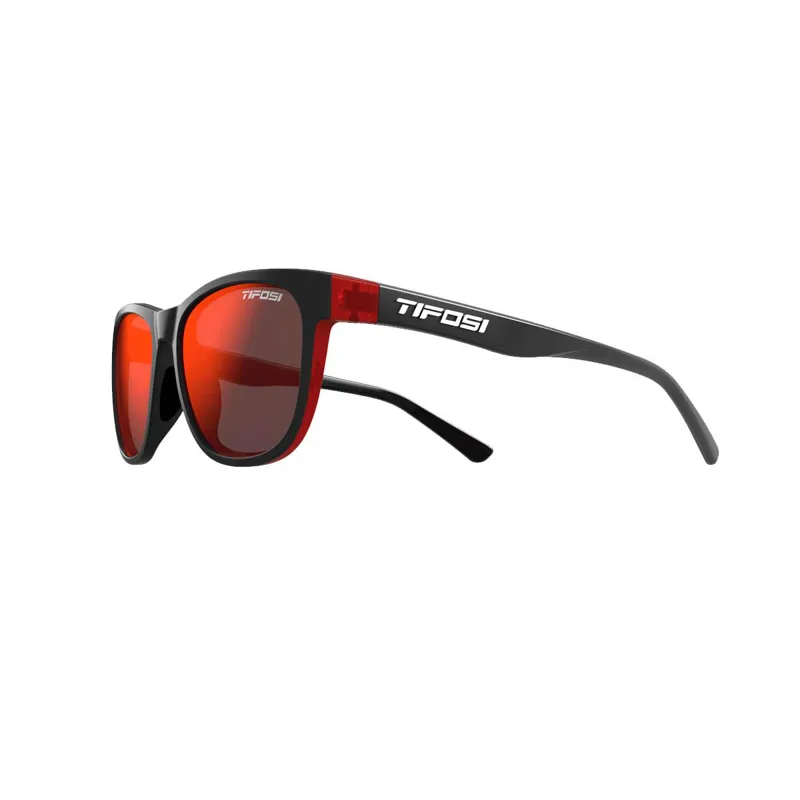 Tifosi Swank Sunglasses - Crimson/ Onyx/ Smoke Red
