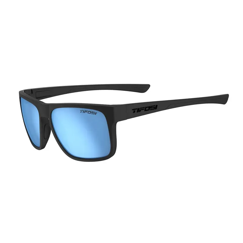 Tifosi Swick Single Lens Sunglasses - Blackout/ Polarized Blue Mirror