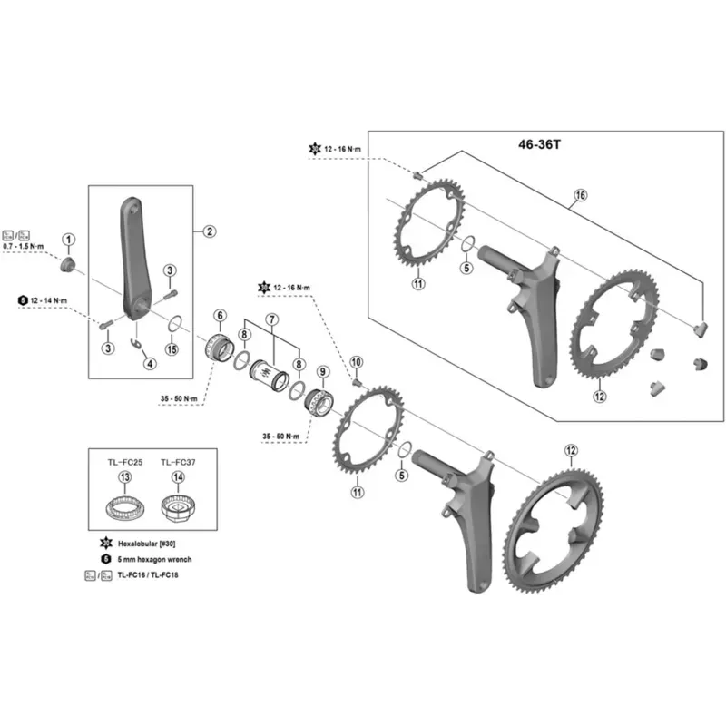 Shimano Bottom Bracket Install Adaptor Tool - TL-FC25-1
