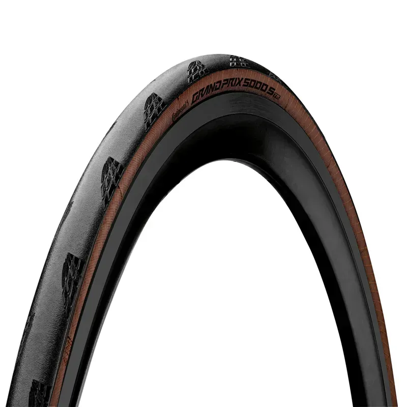 Continental Grand Prix 5000S Tubeless Ready Black Chilli Road Tyres - Black/ Transparent