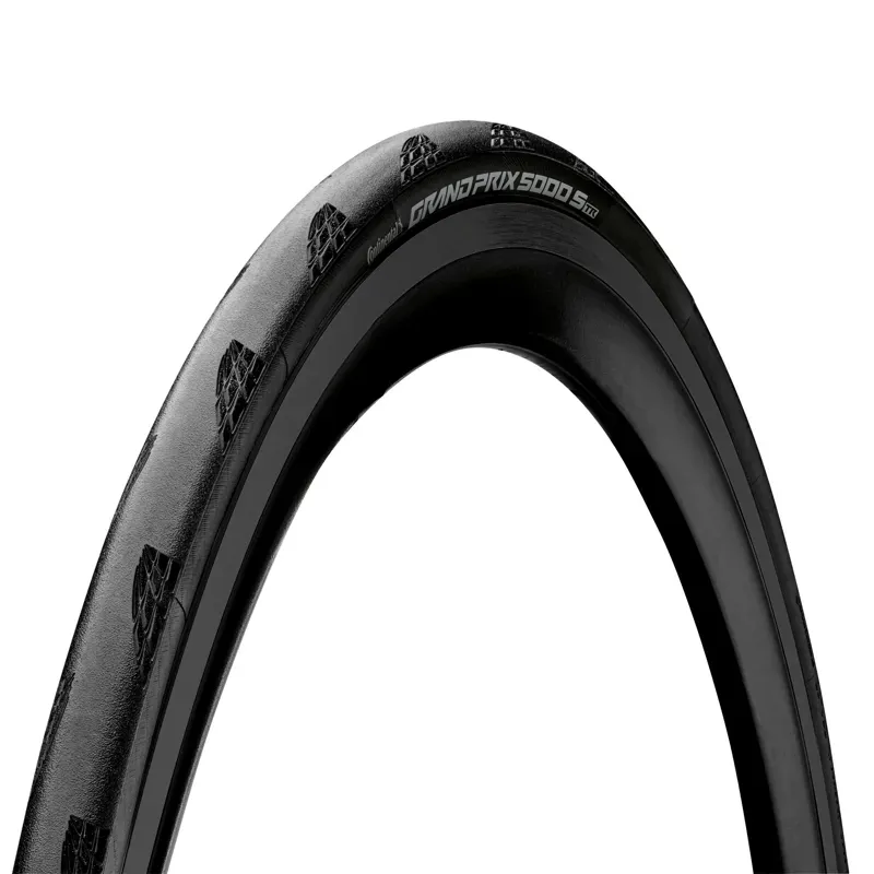 Continental Grand Prix 5000S Tubeless Ready Black Chilli Road Tyres - Black/ Black