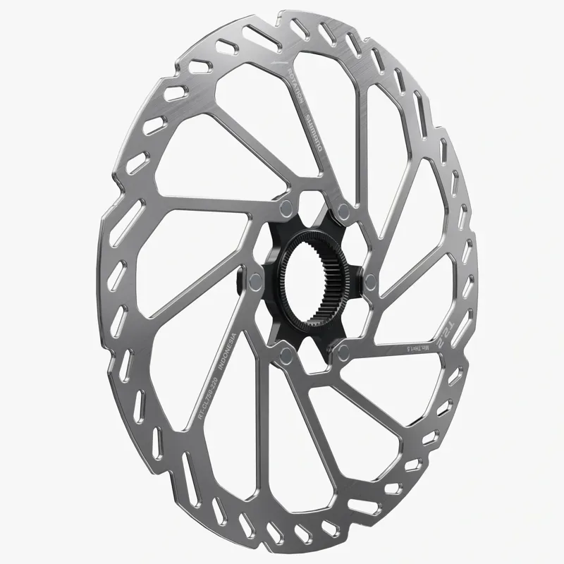 Shimano RT-CL750 220mm CL External Lockring DB Rotor in Silver/Black-1