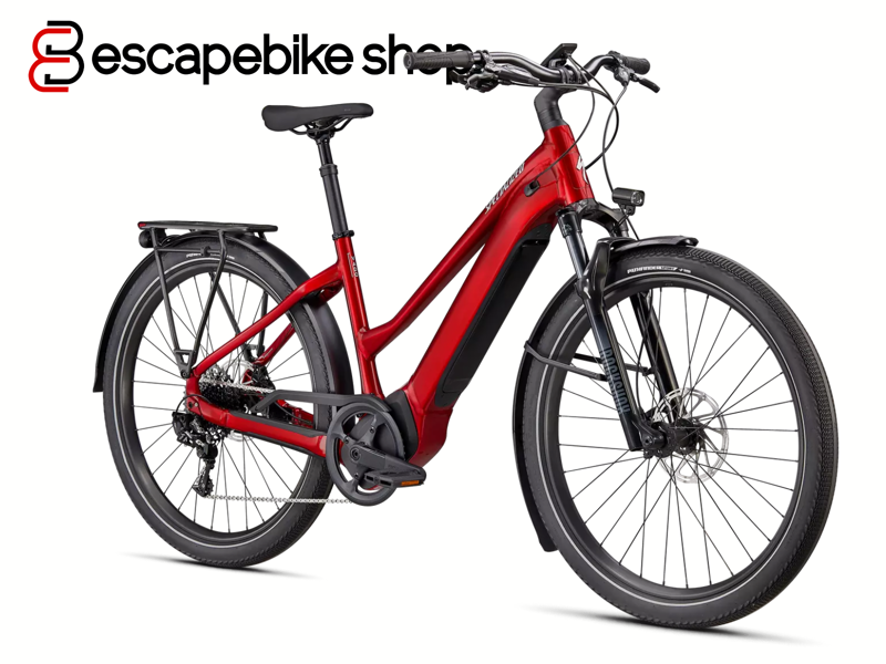 Specialized Vado 5.0 Step-Thru Hybrid E.Bike - Red Tint-1