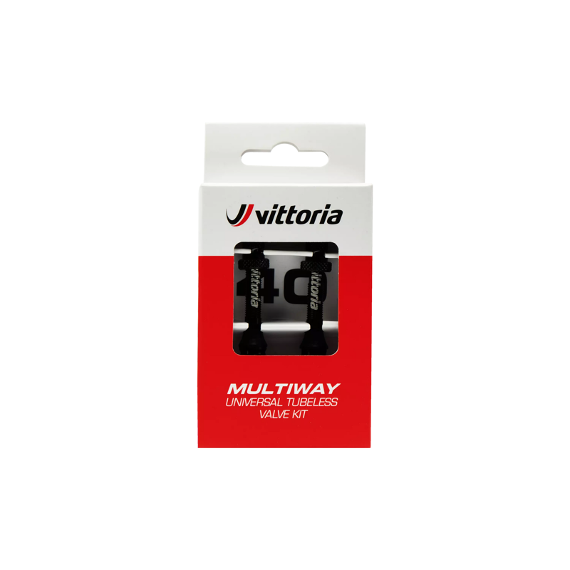 Vittoria Multiway Tubeless Alloy Valve Set - 60mm Pair - Black-1