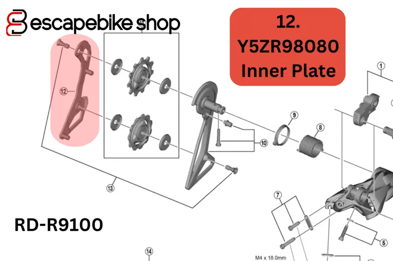 Shimano Dura Ace RD-R9100 Inner Plate - Carbon
